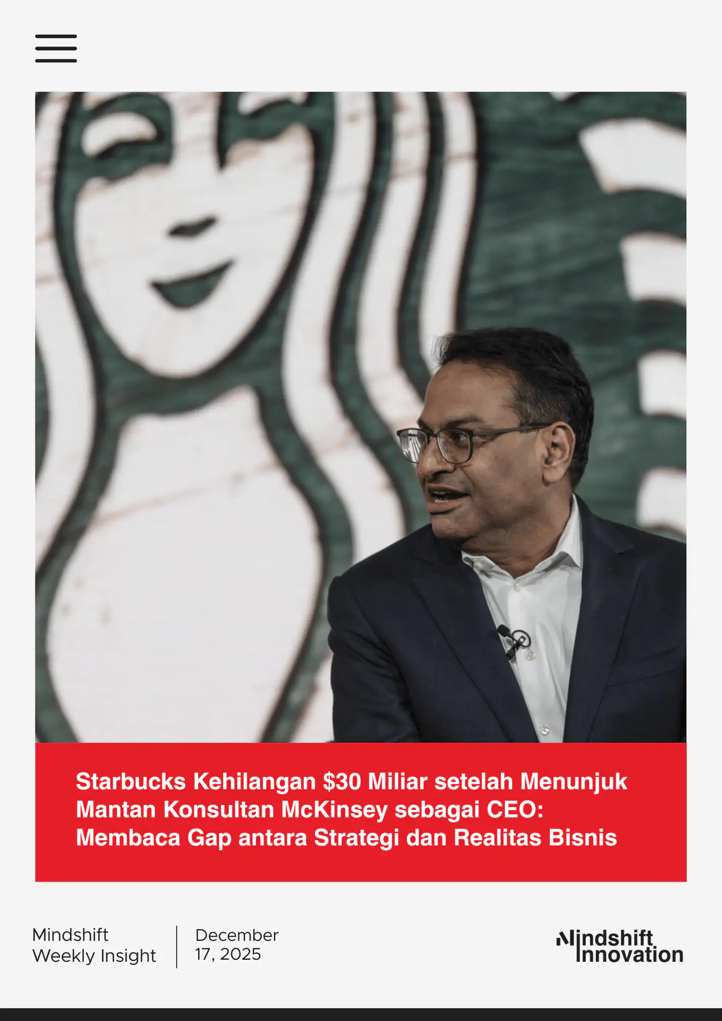 The Strategy-Reality Gap (Starbucks Case)